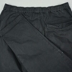 Outerknown Black Elastic-Waist Utility Pants